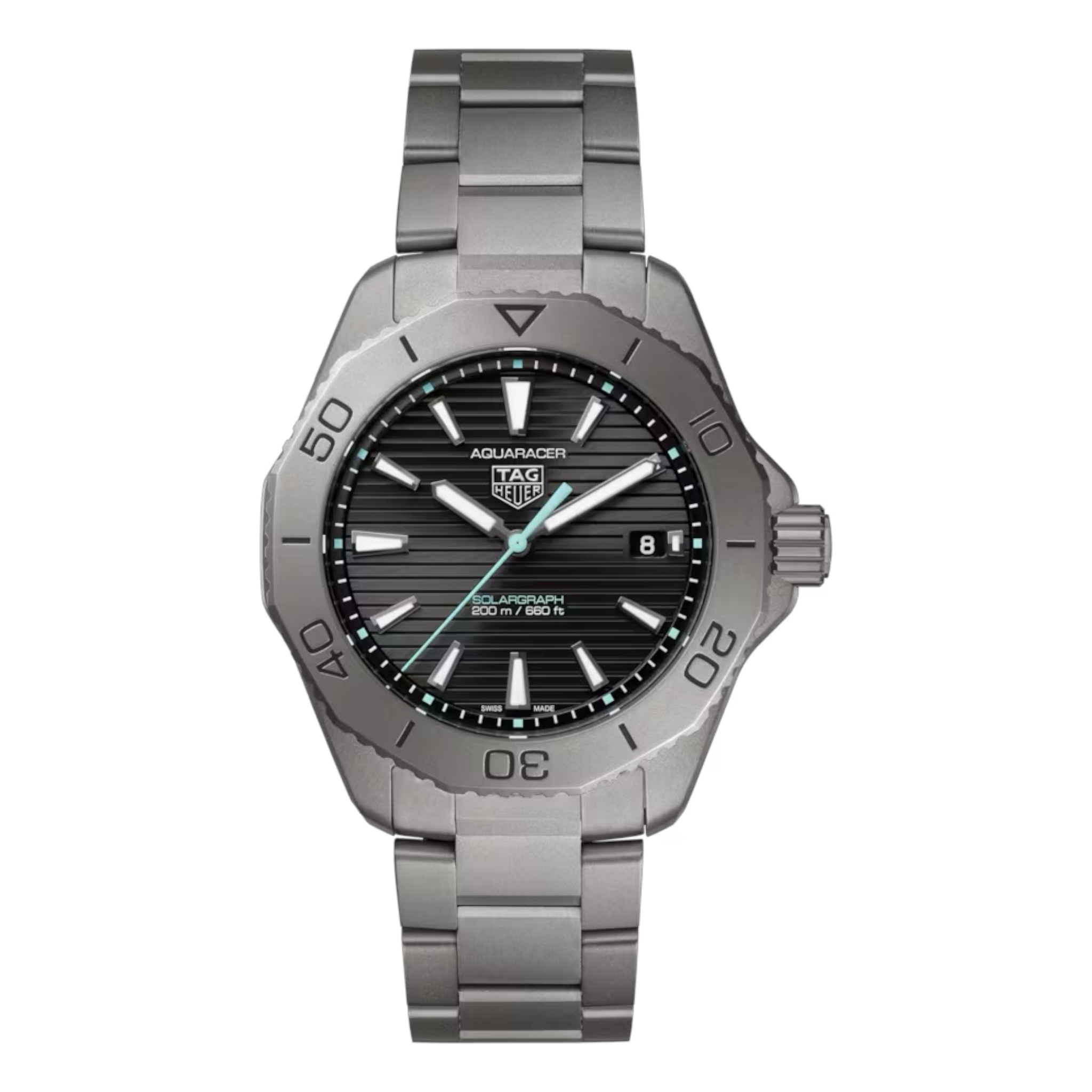TAG HEUER AQUARACER PROFESSIONAL 200 SOLARGRAPH
Movimiento solar de cuarzo, 40 mm, Titanio
WBP1180.BF0000