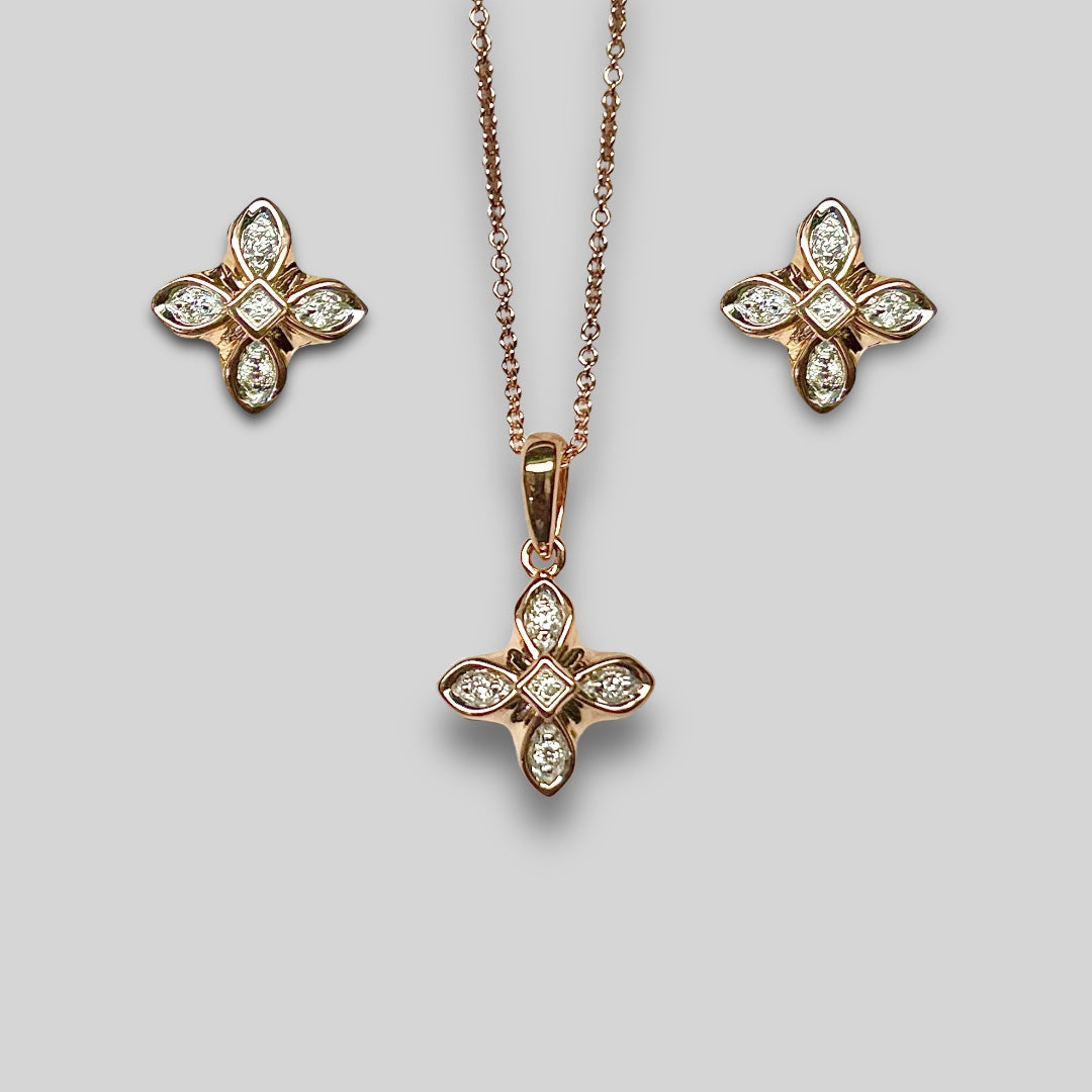 Juego 14K y brillantes.                    Ref: ASP10