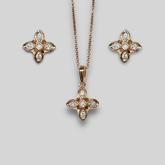 Juego 14K y brillantes.                    Ref: ASP10