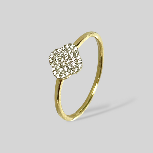 Anillo 14K y diamantes. Mod:UJ1389