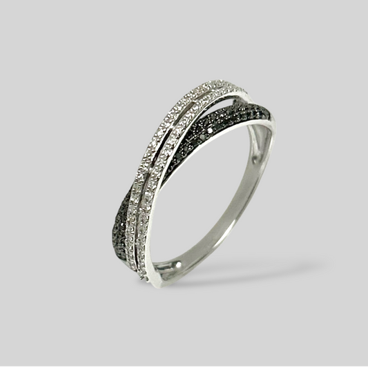 Anillo 18K y Diamantes. Mod:12735QLD8WT