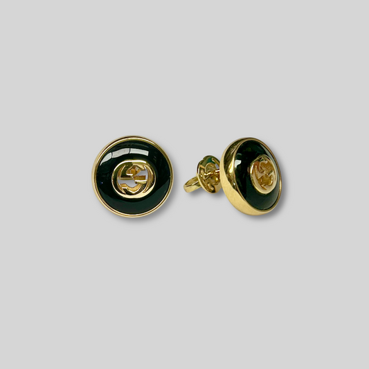 Aretes Interlocking 18K, Onix. Mod:YBD7865540010