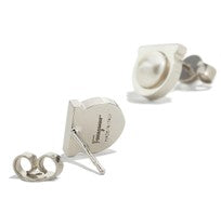 Aretes Gancini Perla Plateados.696455
